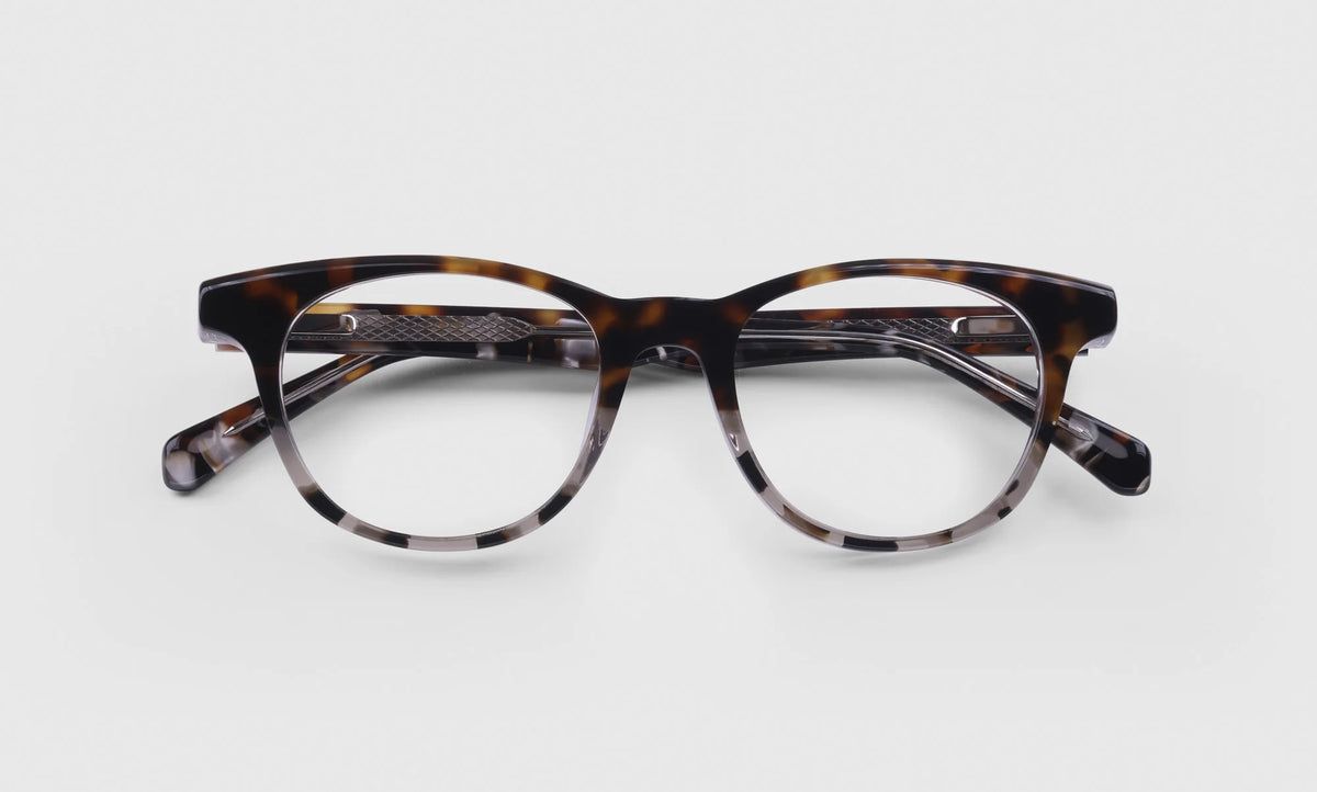 Class Act Cat-Eye Frames – Tortoise Fade detail view | Buena Vision Optometry