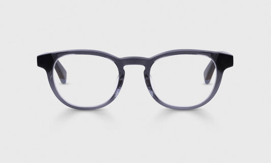 Clearly Round Acetate Frames – Blue Crystal side view | Buena Vision Optometry