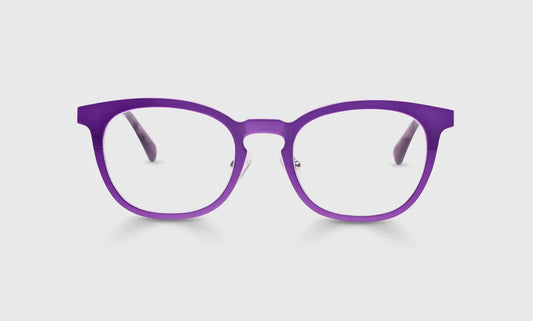Alloy Ally Round Frame – Satin Matte Black side view | Buena Vision Optometry