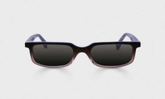 Card Carrier Sunglasses in black layered acetate with keyhole bridge