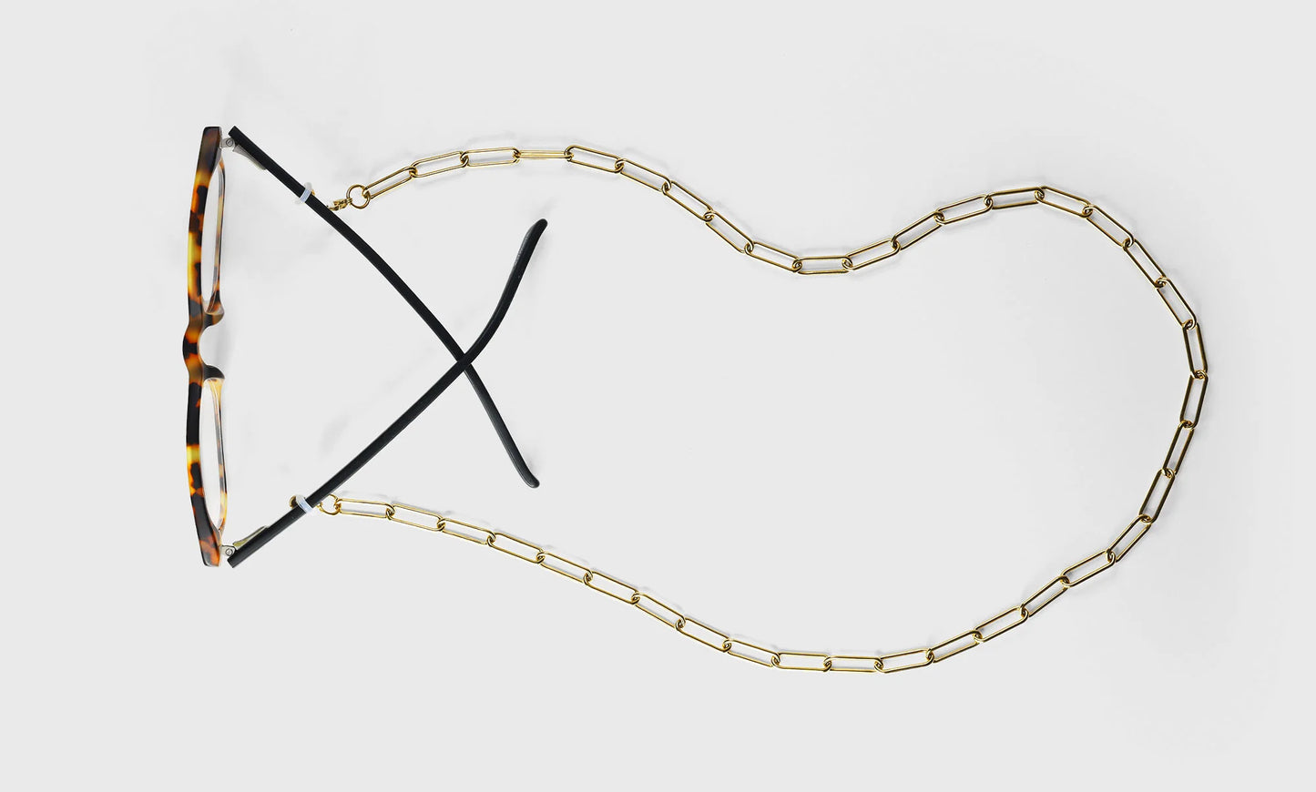Chain of Command eyewear necklace on display