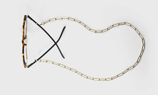 Chain of Command eyewear necklace on display