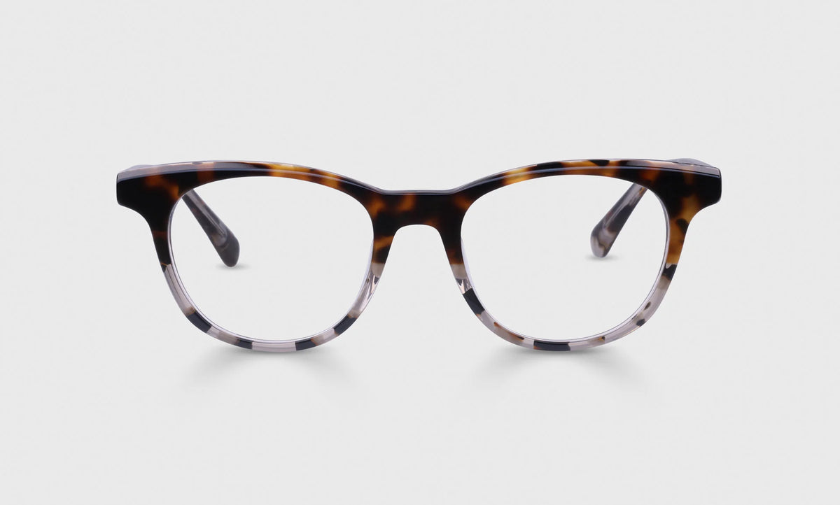 Class Act Cat-Eye Frames – Black with White Highlights angle view | Buena Vision Optometry