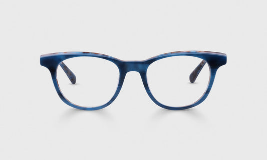 Class Act Cat-Eye Frames – Black with White Highlights side view | Buena Vision Optometry