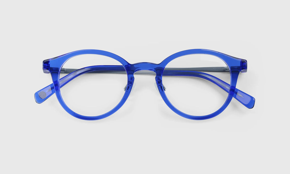 Golden Age Frames – Brown Multi-Stripe and Gold side view | Buena Vision Optometry