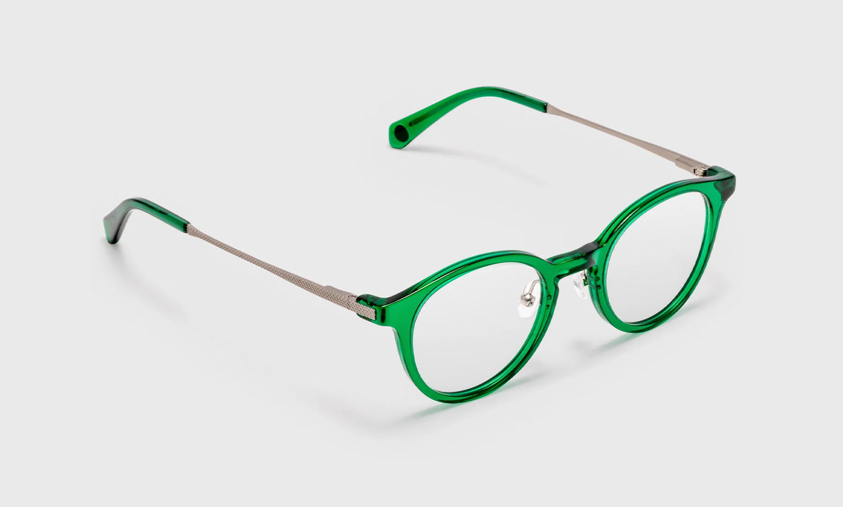 Golden Age Frames – Orange Agate and Gold front view | Buena Vision Optometry