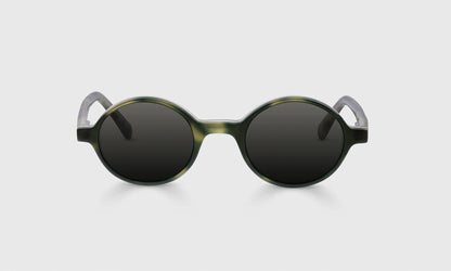 P. Body round acetate sunglasses with keyhole bridge
